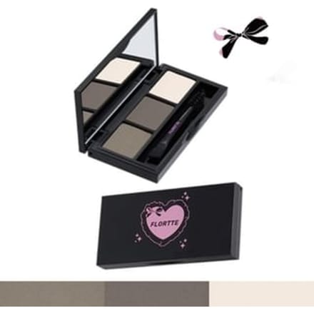 FLORTTE - No Worries Series Three-Color Eyebrow Powder - 2 Colors #02 Cool Grey - 4.2g