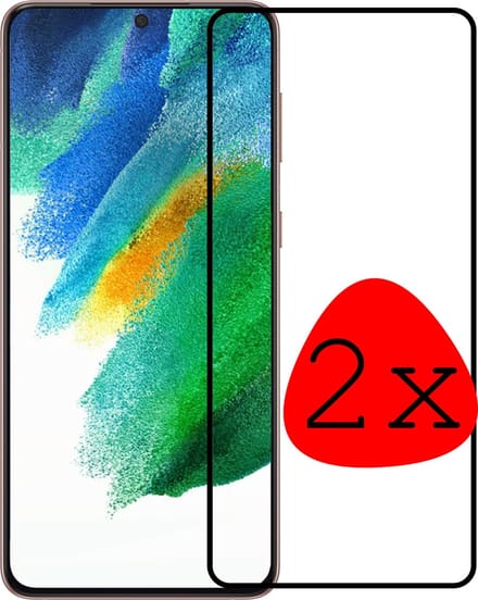 Screenprotector - 2 Stuks Geschikt voor Samsung Galaxy S21 FE - Full Cover - Beschermglas - Gehard Glas - Tempered Glass - Screen Protector
