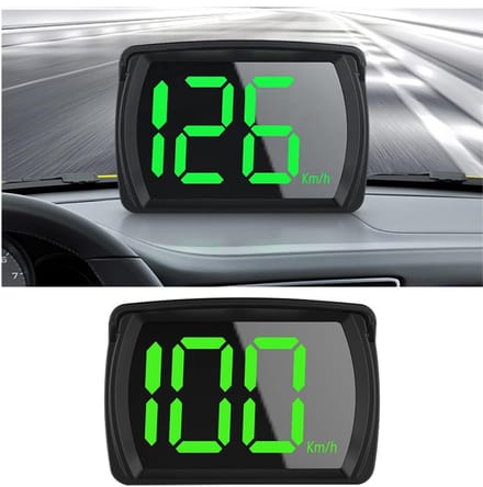 Allecto - GPS Snelheidsmeter - Digitale Snelheidsmeter - LED Groot Lettertype Display - Universele Display - Voor Auto Vrachtwagen Motorfiets F...