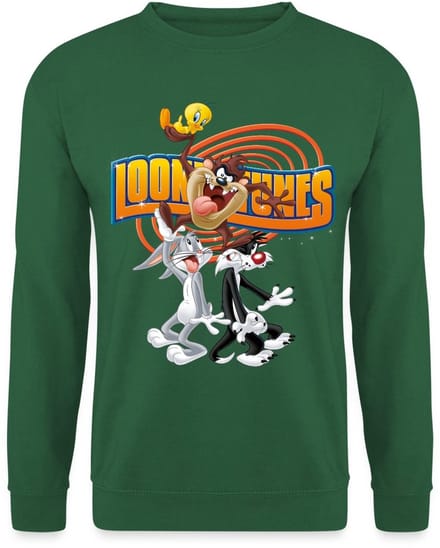 Looney Tunes Bugs Taz Tweety Sylvester Sweater Heren