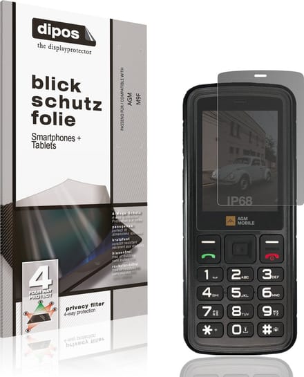dipos – Matte Privacy Screenprotector geschikt voor AGM M9F | Anti-Spy Beschermfolie