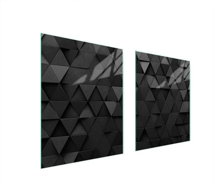 TMK ArtDeko - Snijplank van Gehard Glas - 85x52cm - Zwart