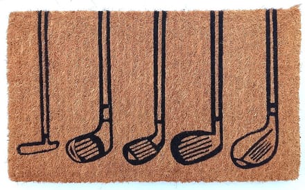 Deurmat Kokos handgeweven golf clubs 75cm