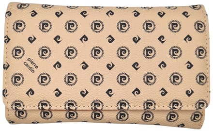 Pierre Cardin Portemonnee - Beige - Logo patroon