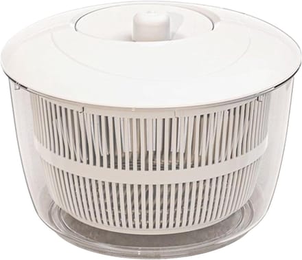 Fruit Spinner - Groente Wasmachine - Salade Bereiden - Hand Crank Bediening - 25 cm - Wit
