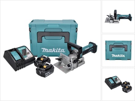 Makita DPJ 180 RFJ accu-groeffrees 18 V 100 mm + 2x accu 3,0 Ah + oplader + Makpac
