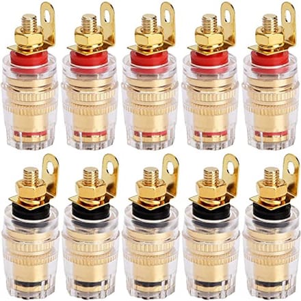 10 St 4mm Banaanstekker Socket Connector Binding Post voor Versterker Luidspreker Terminal