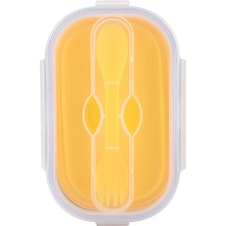 800ml Draagbare Siliconen Opvouwbare Lunchbox Bento Boxen Voedselcontainer voor Buitenreizen geel