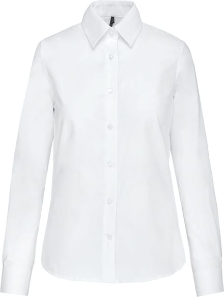 Kariban Dames Oxford blouse lange mouwen K534 - White - 4XL