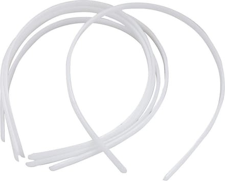 Haarbanden, B: 8 mm, wit, 20 stuk/ 1 doos