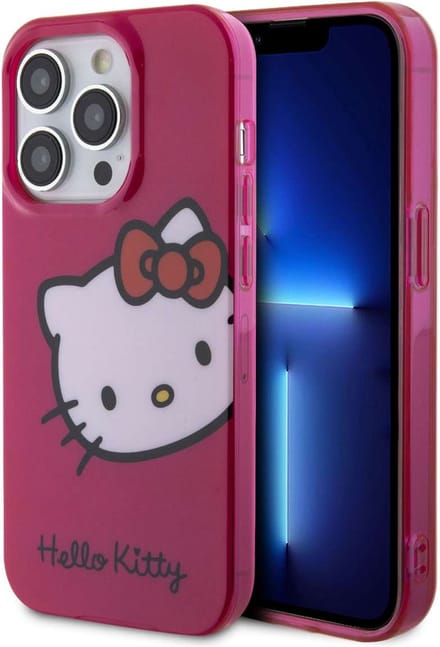 Hello Kitty iPhone 15 Pro TPU Back Cover hoesje - Kitty Head - Wit