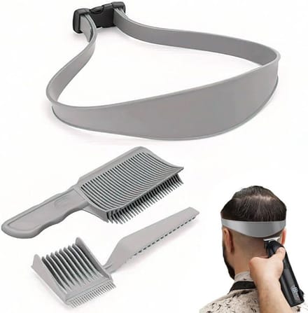 Haarstylingkit voor mannen met kleurverloop, 3-delige verstelbare haarkamset, siliconen tondeuse, haarkamset met kleurverloop.