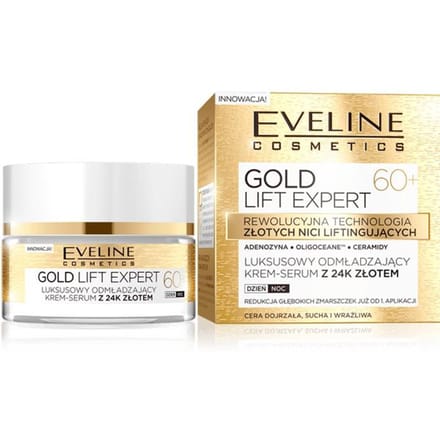 Eveline Gold Lift Expert Luxurious Rejuvenating Day And Night Cream Serum 60+