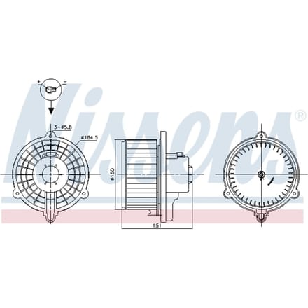 Binnenventilator NISSENS 87388