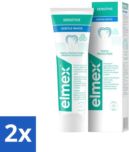 Elmex Tandpasta Sensitive Gentle White 75 ml - Voordeelverpakking - 2 stuks