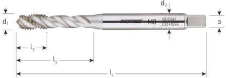 HSSE OPTI M.Tap DIN 371-C/35°M 5 x 0,8 - 320.0500C
