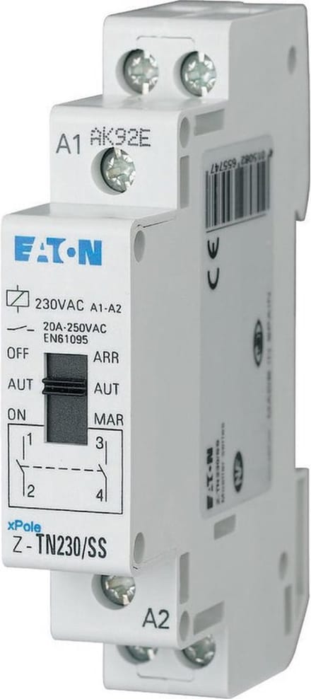Eaton voorschakelrelais 230V 50Hz 20A 2NO 1HP - 265574 - E3DXQ
