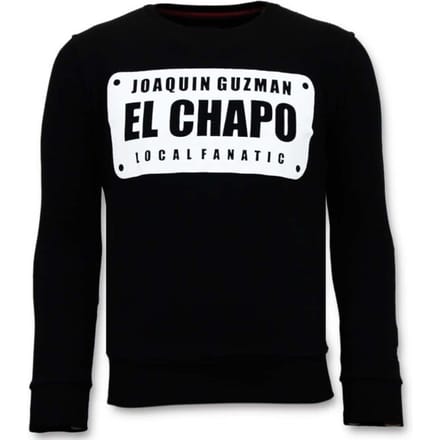 Exclusieve Sweater Heren - Joaquin Guzman El Chapo - Zwart