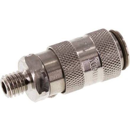RVS 306L DN 2.7 (Micro) Luchtkoppeling Snelkoppeling M5 Buitendraad - CLS2-M-SSL-P-5