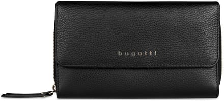 bugatti portemonnee Emilia Ladies Long Wallet With Flap Black zwart