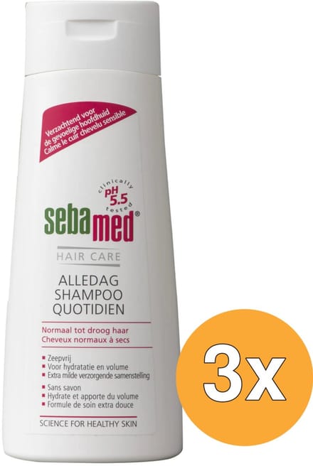 3x Sebamed Iedere dag shampoo (200 ml)