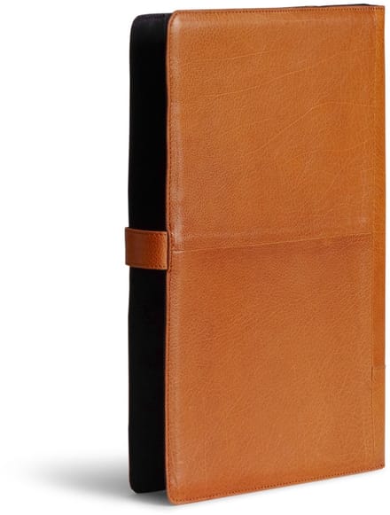 Muud - Fiola - Multi functionele handgemaakte lederen opbergmap voor patronen en documenten - kleur : whisky