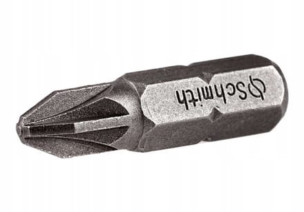 Schmith PZ0x25mm Schroefbits 1/4" 10 Stuks - Hoge Kwaliteit CrV Staal