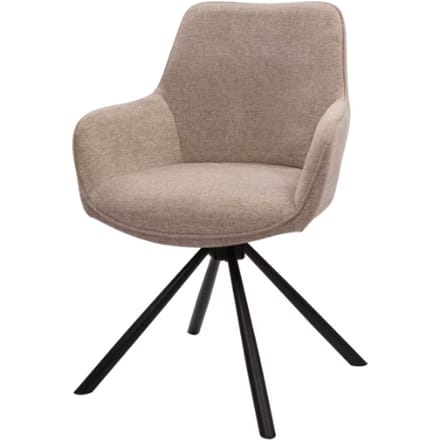 Dutchbone Oliver Draaibare Eetkamerstoelen - Set van 2 - 57x60x86 cm – Taupe
