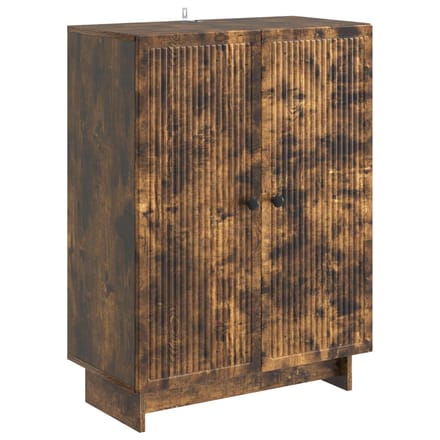 vidaXL - Dressoir - Gerookt - eiken - 66 - x - 34,5 - x - 90 - cm - Bewerkt - hout