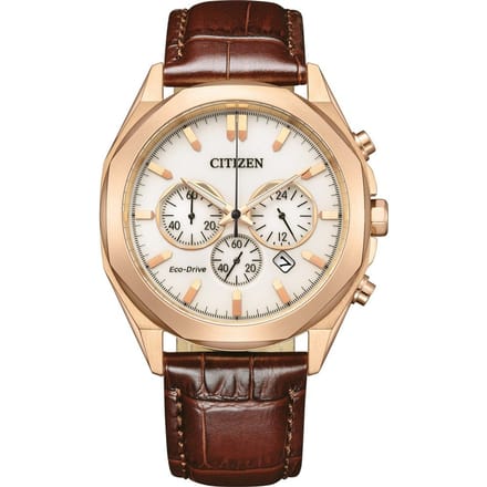 Citizen CA4593-15A Horloge - Leer - Bruin - Ø 41 mm