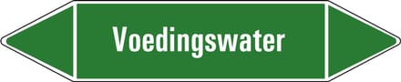 Voedingswater leidingmarkering op vel 75 x 17 mm - 8 per vel