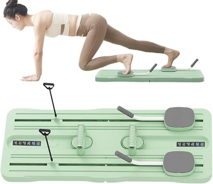 Pilatesplank - Buikspiertrainer Core Board - Full Body Training - Multifunctioneel Trainingsapparaat - 105 x 40 cm - Groen