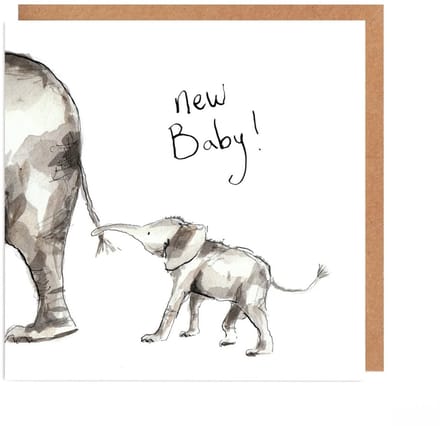 Wenskaart Geboorte Olifant
