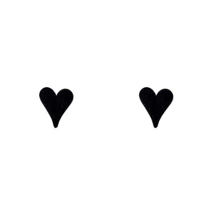 Go Dutch Label Oorknoppen Velvet Heart Black