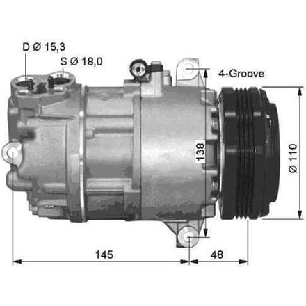 Compressor airconditioning NRF 32493