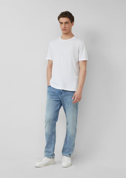 regular fit tapered jeans van katoenmix model 'MAURO'