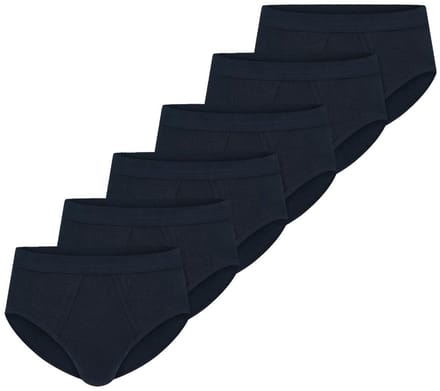 Schiesser Heren slip / onderbroek 6 pack Cotton Essentials fijnrib