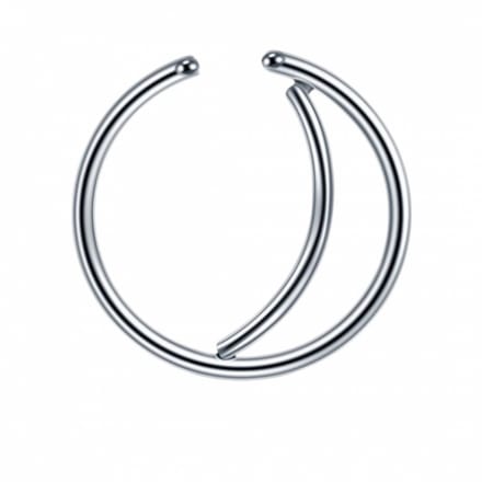 Fake neus ring zilverkleur 10 mm - Charme Bijoux