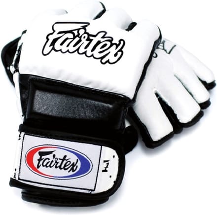 Fairtex FGV17 Super Sparring Handschoenen - Leer - Wit/Zwart - maat M