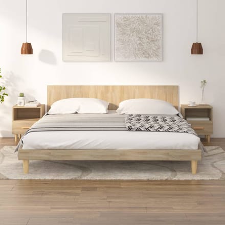 vidaXL - Nachtkastjes - 2 - st - 40x35x47 - cm - sonoma - eikenkleurig