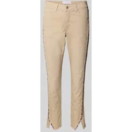Slim fit broek met contrastpaspels, model 'Ornella'