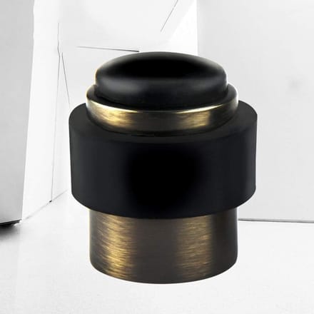 Koperen Deurstopper - Deurwig Metalen Stopper - Deuren Open Houden - Rubberen Antislip Basis - 700 Gram - Koper