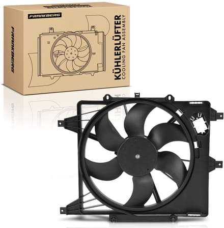 Frankberg 1x Motorradiateur Enkele ventilator