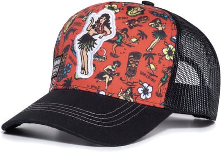 King Kerosin Hawaiian Flash Trucker Pet Zwart