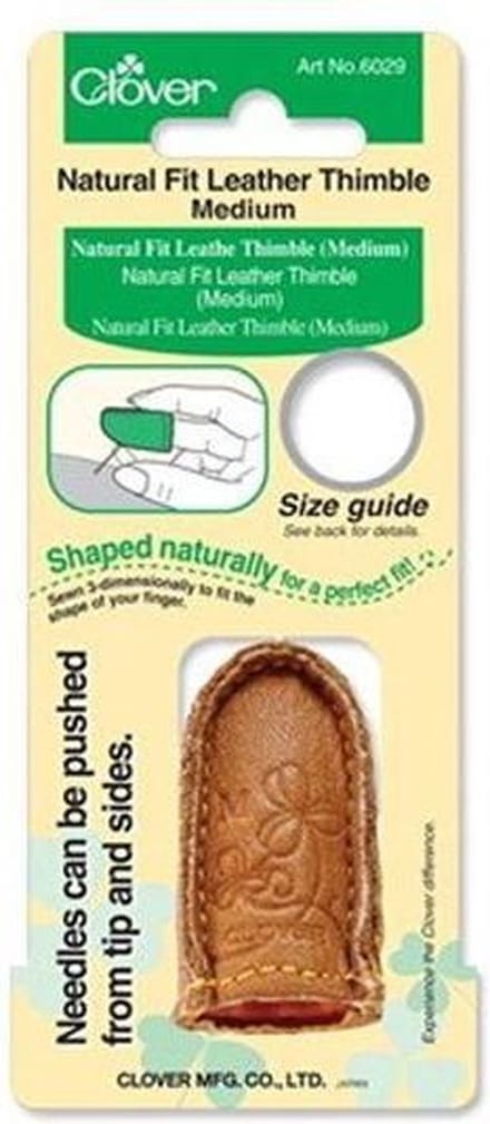 Clover leren vingerhoed medium - 16mm (5/8")