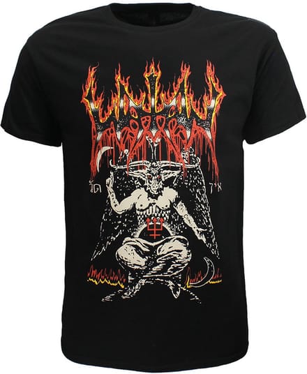 Watain Baphomet Flaming Logo T-Shirt - Officiële Merchandise - M