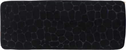 Tendance Badmat Pebble - Memory Foam - extra lang - zwart - 45 x 120 cm - antislip - badkamer