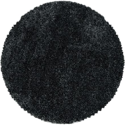 Pearl Soft Rond Hoogpolig Vloerkleed Antraciet- 200 CM Ø