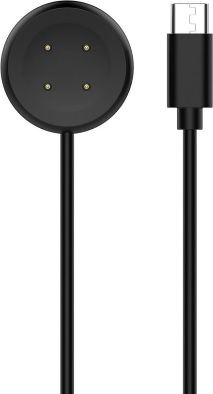 Oplader - USB-C oplaadkabel - geschikt voor Google Pixel Watch 3 / Pixel Watch 2 - magnetisch - 1 meter - zwart