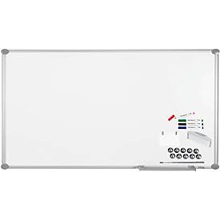 MAUL whiteboard Premium 2000 SET, zilver, met kunststof coating, 900 x 1800 mm